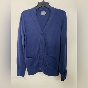 Hawkins McGill Men Navy Blue Cardigan With Buttons Size Medium